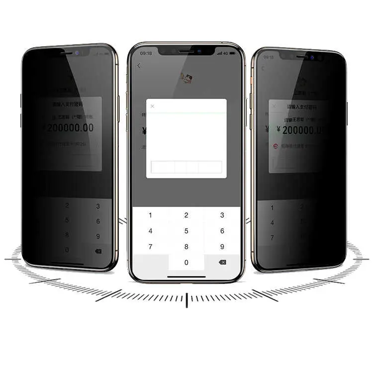 iPhone 15 Plus Gizlilik Filtreli Temperli Cam Ekran Koruyucu - Davin 5D Privacy