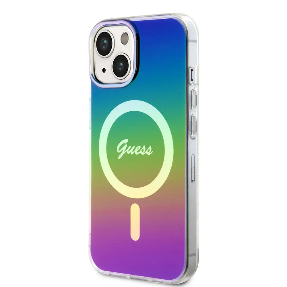 iPhone 15 Plus MagSafe Uyumlu Kılıf - Guess Iridescent Logolu