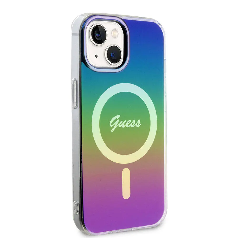 iPhone 15 Plus MagSafe Uyumlu Kılıf - Guess Iridescent Logolu