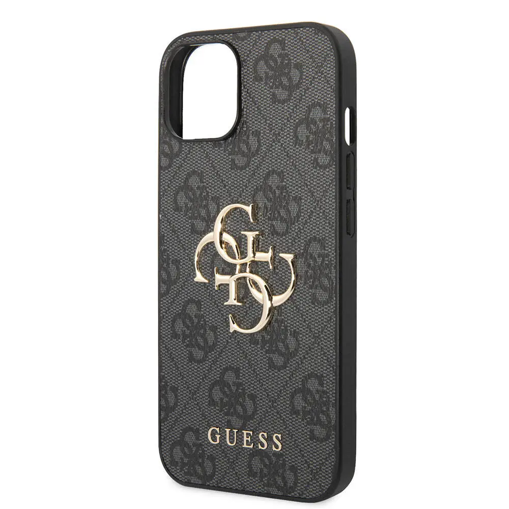 iPhone 15 Plus PU Deri Kılıf, 4G Metal Logolu - Guess