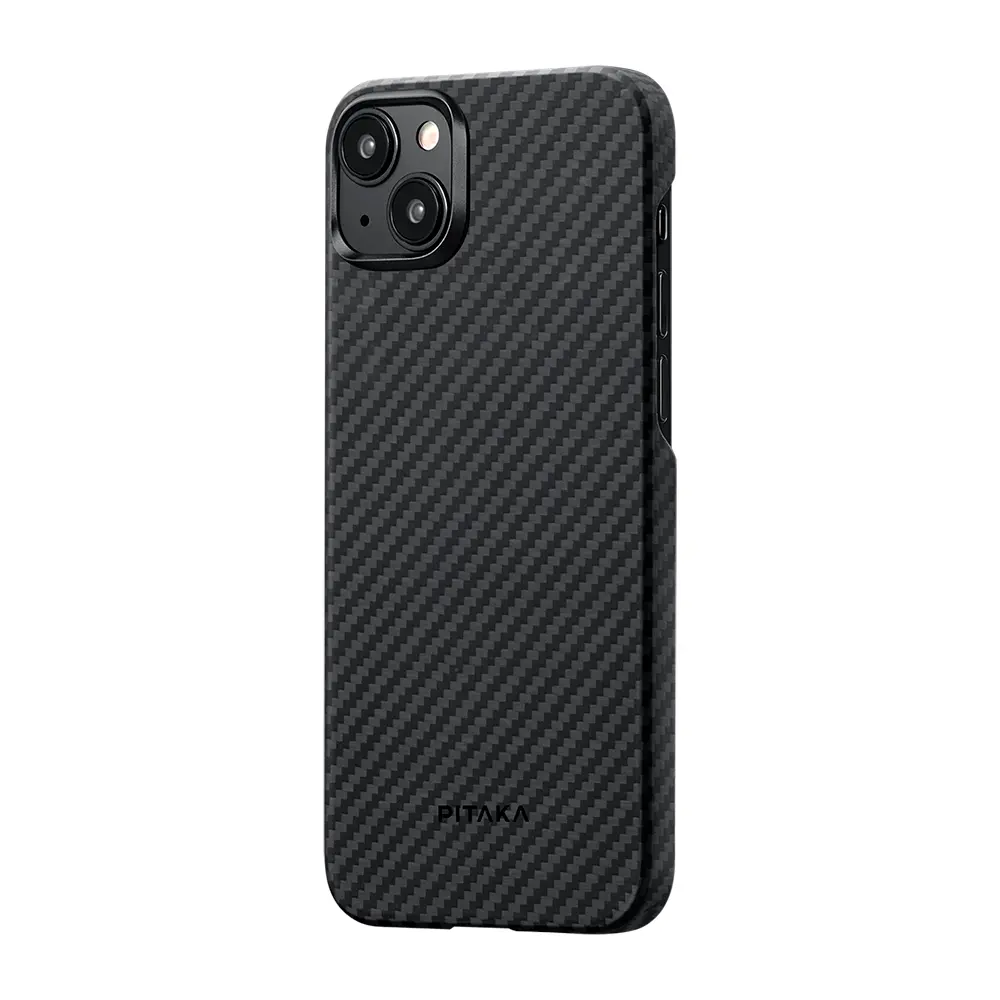 iPhone 15 Plus MagSafe Uyumlu Aramid Fiber Kılıf - Pitaka Ultra-Slim Classic