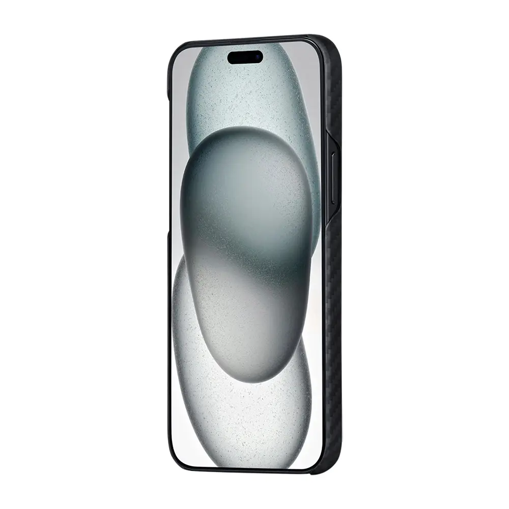 iPhone 15 Plus MagSafe Uyumlu Aramid Fiber Kılıf - Pitaka Ultra-Slim Classic