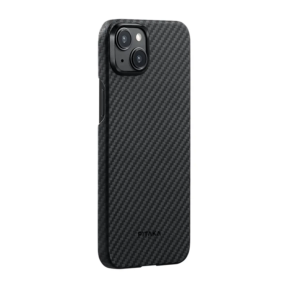 iPhone 15 Plus MagSafe Uyumlu Aramid Fiber Kılıf - Pitaka Ultra-Slim Classic