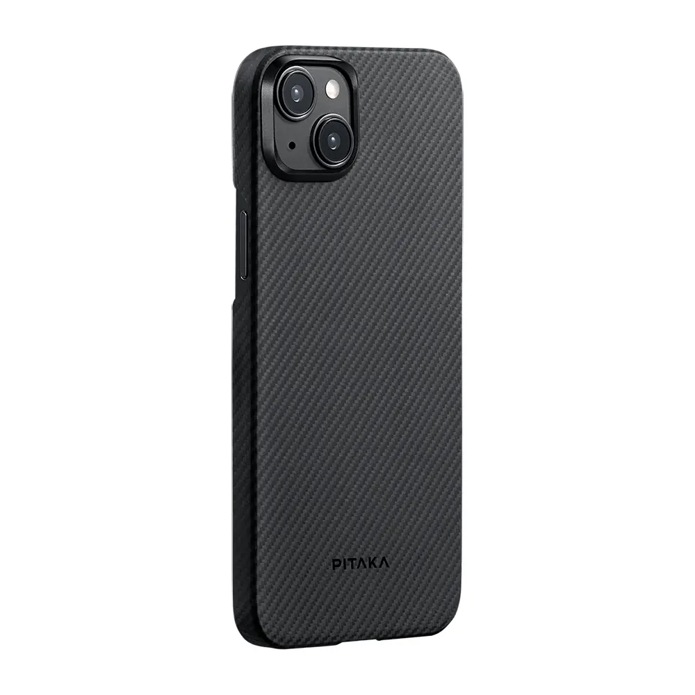 iPhone 15 Plus MagSafe Uyumlu Aramid Fiber Kılıf - Pitaka Ultra-Slim Classic