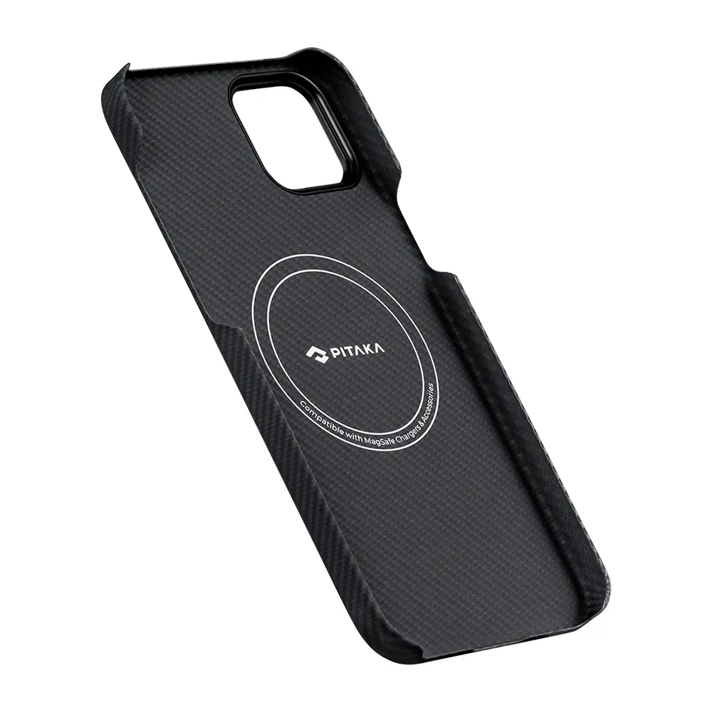 iPhone 15 Plus MagSafe Uyumlu Aramid Fiber Kılıf - Pitaka Ultra-Slim Classic