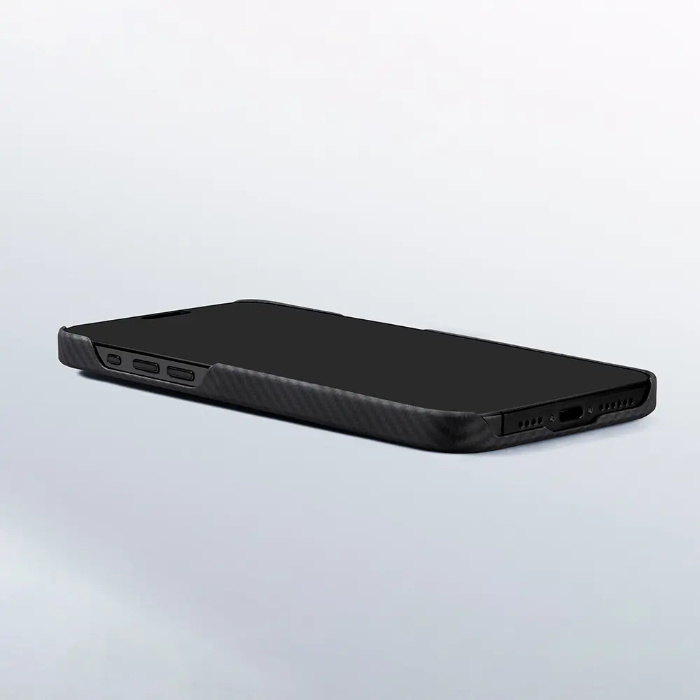 iPhone 15 Plus MagSafe Uyumlu Aramid Fiber Kılıf - Pitaka Ultra-Slim Classic