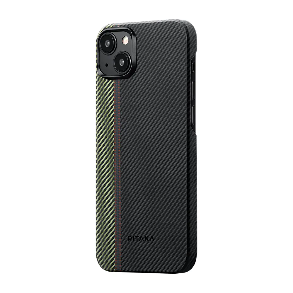 iPhone 15 Plus MagSafe Uyumlu Aramid Fiber Kılıf - Pitaka Tactile Woven Orchestra Overture