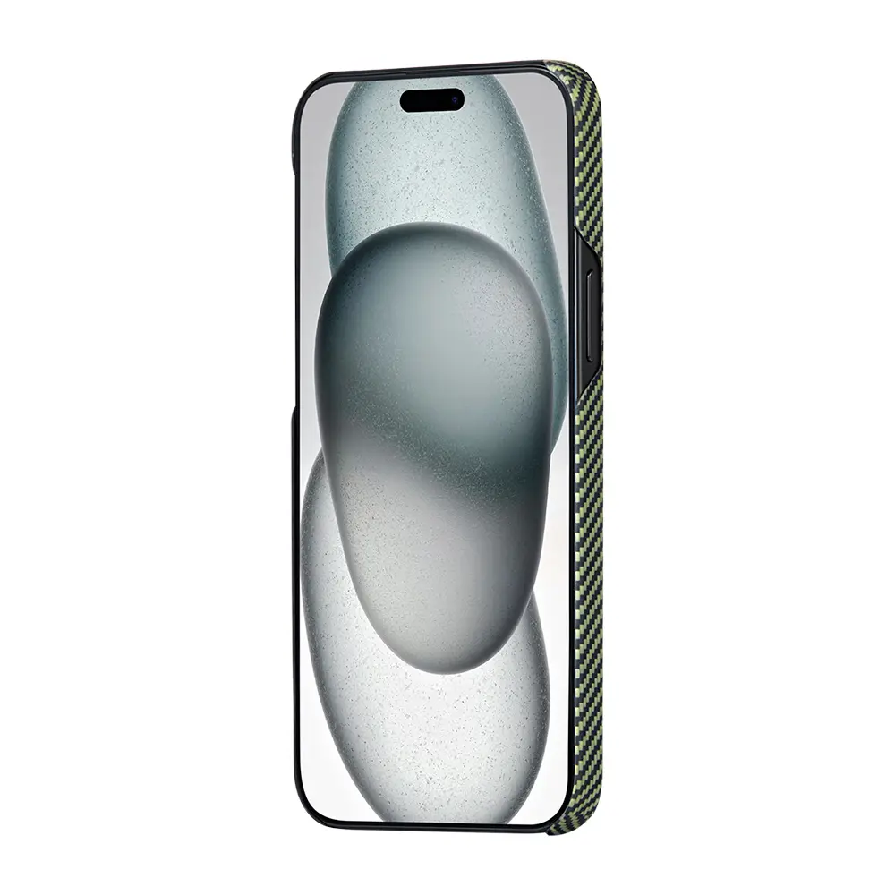 iPhone 15 Plus MagSafe Uyumlu Aramid Fiber Kılıf - Pitaka Tactile Woven Orchestra Overture