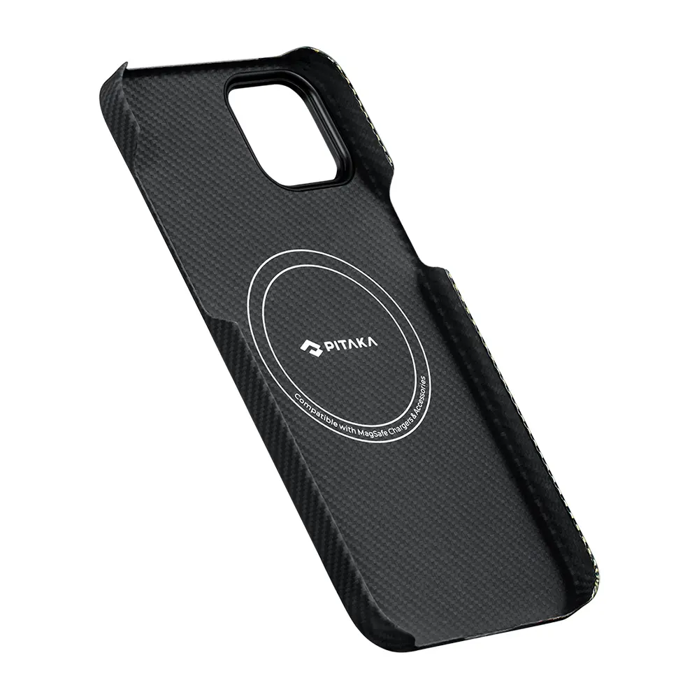 iPhone 15 Plus MagSafe Uyumlu Aramid Fiber Kılıf - Pitaka Tactile Woven Orchestra Overture