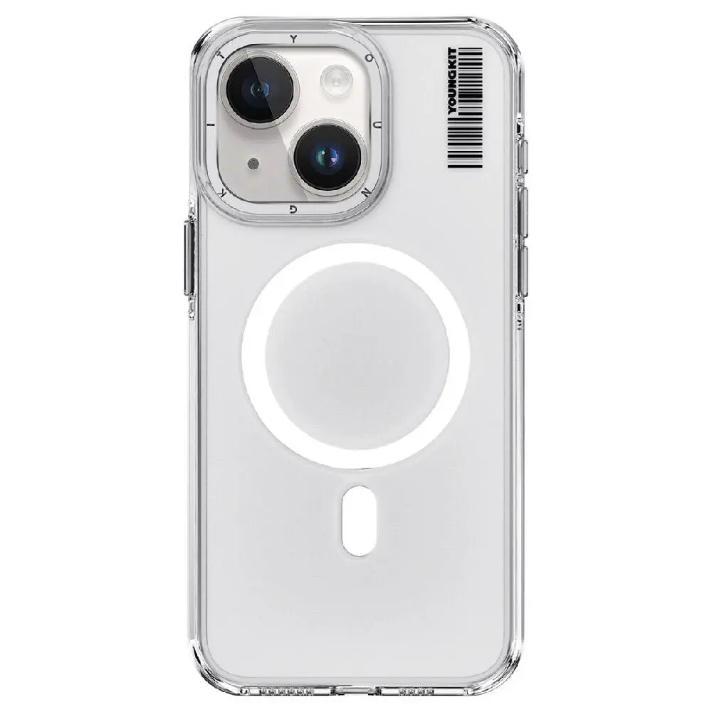 iPhone 15 Plus MagSafe Uyumlu Şeffaf Kılıf - Youngkit Crystal Shield