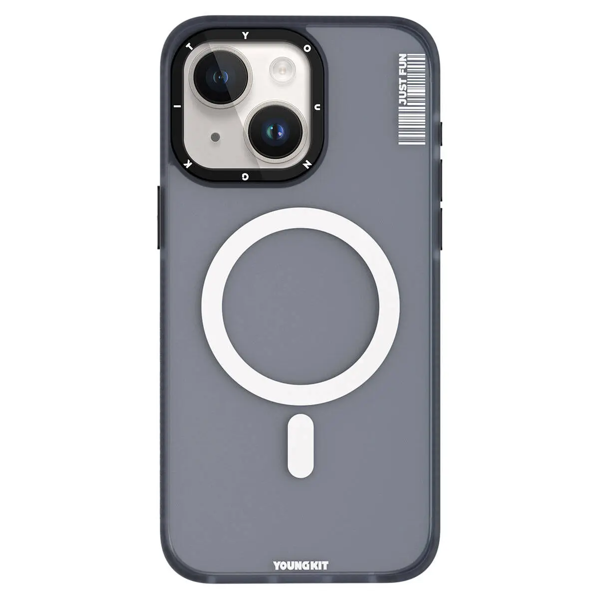 iPhone 15 Plus MagSafe Uyumlu Şeffaf Kılıf - Youngkit Colored Sand