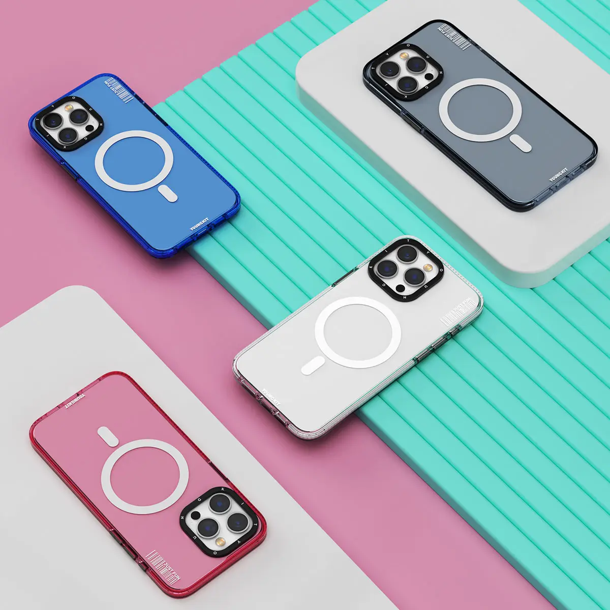 iPhone 15 Plus MagSafe Uyumlu Kılıf - YoungKit Crystal Color Serisi