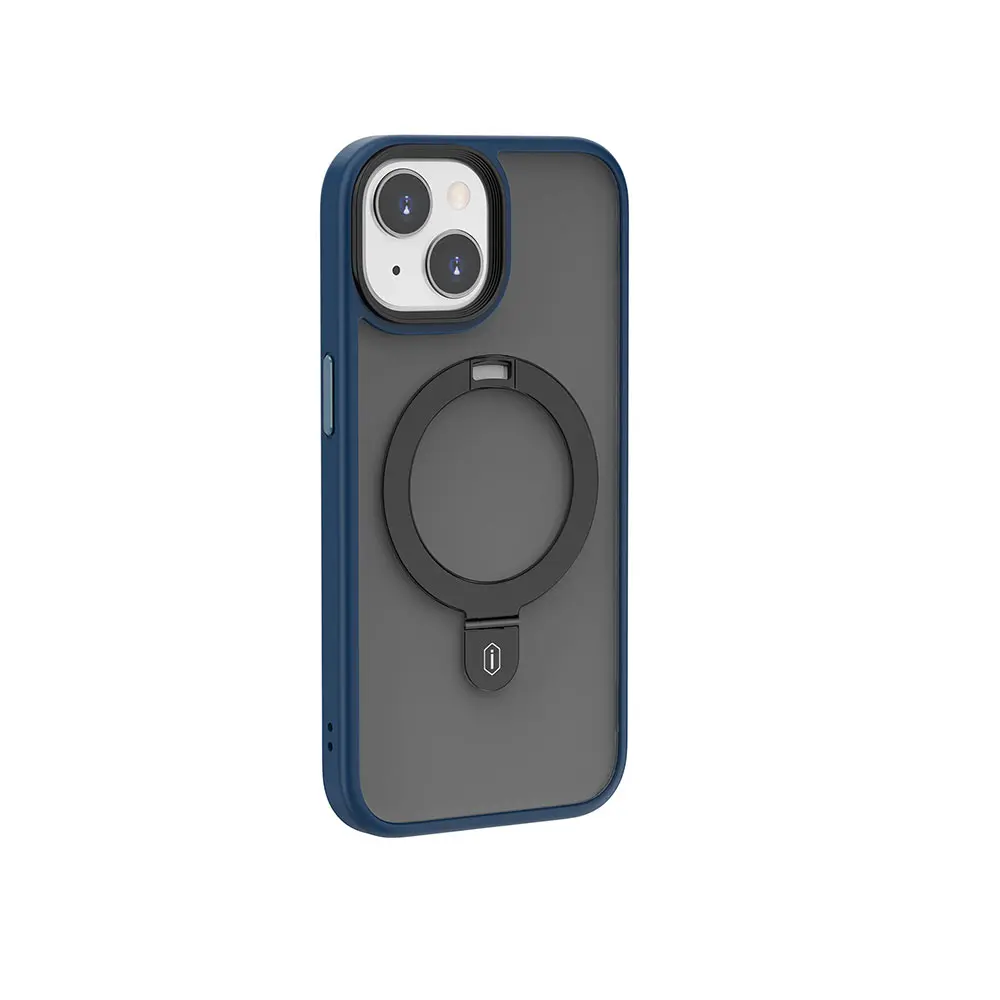 iPhone 15 Plus MagSafe Uyumlu Mat Arka Yüzeyli Standlı Kılıf - Wiwu ZMM-010