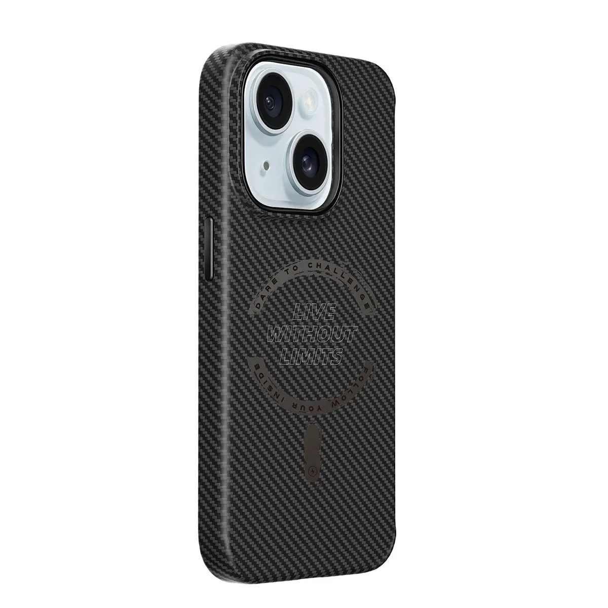 iPhone 15 Plus MagSafe Uyumlu Karbon Fiber Kılıf - Wiwu LCC-107