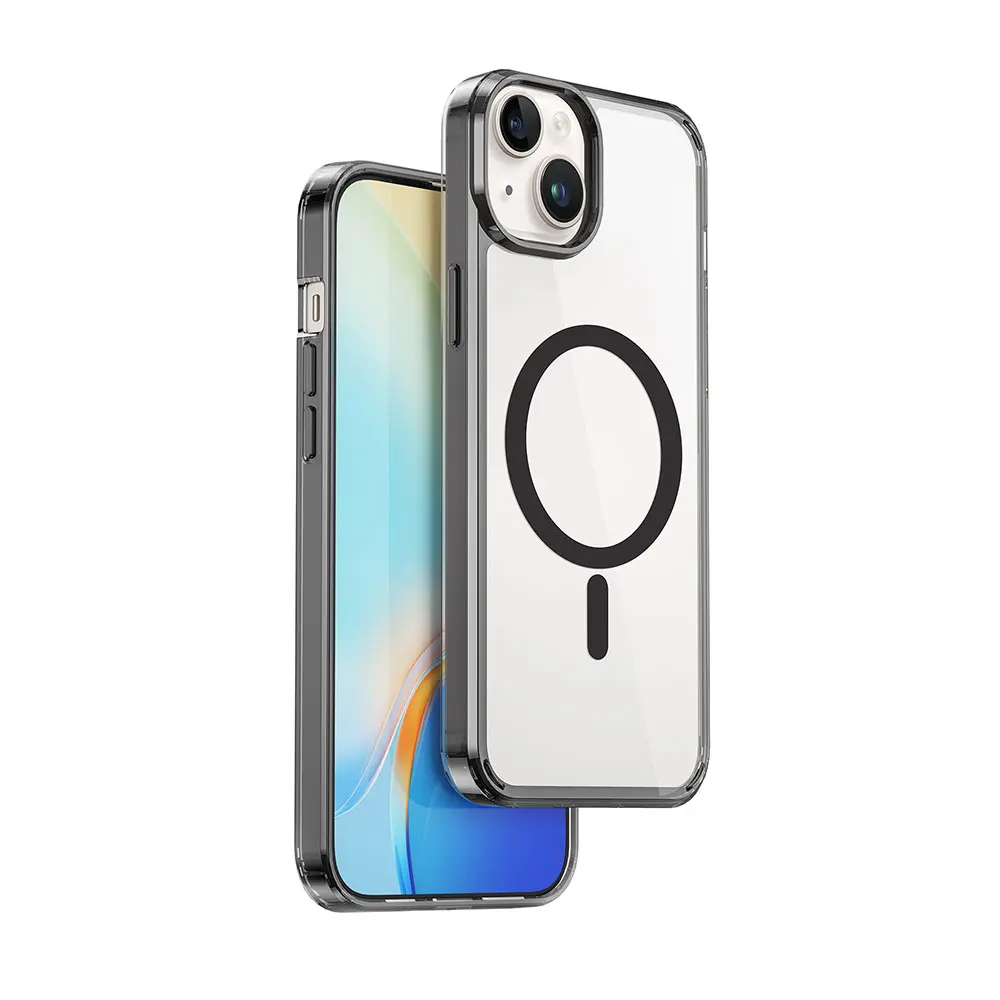 iPhone 15 Plus MagSafe Uyumlu Şeffaf Kılıf - Wiwu Magnetic Crystal