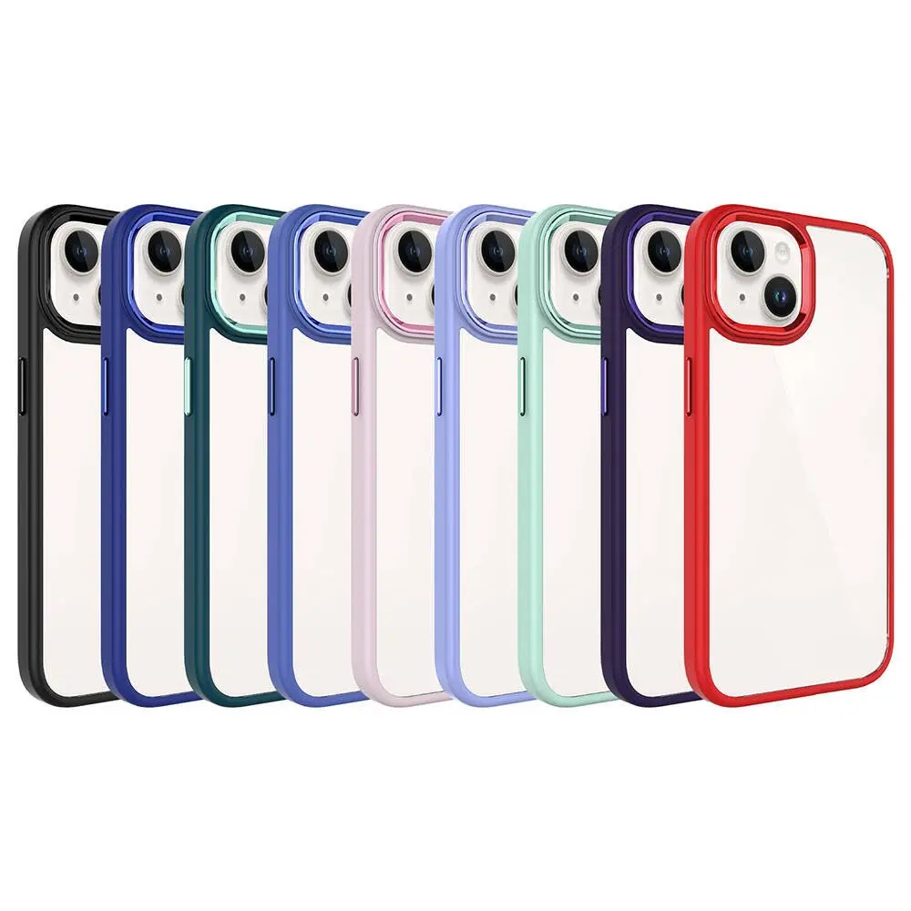 iPhone 15 Plus Şeffaf Arka Yüzeyli Kılıf - Zore Krom Kapak