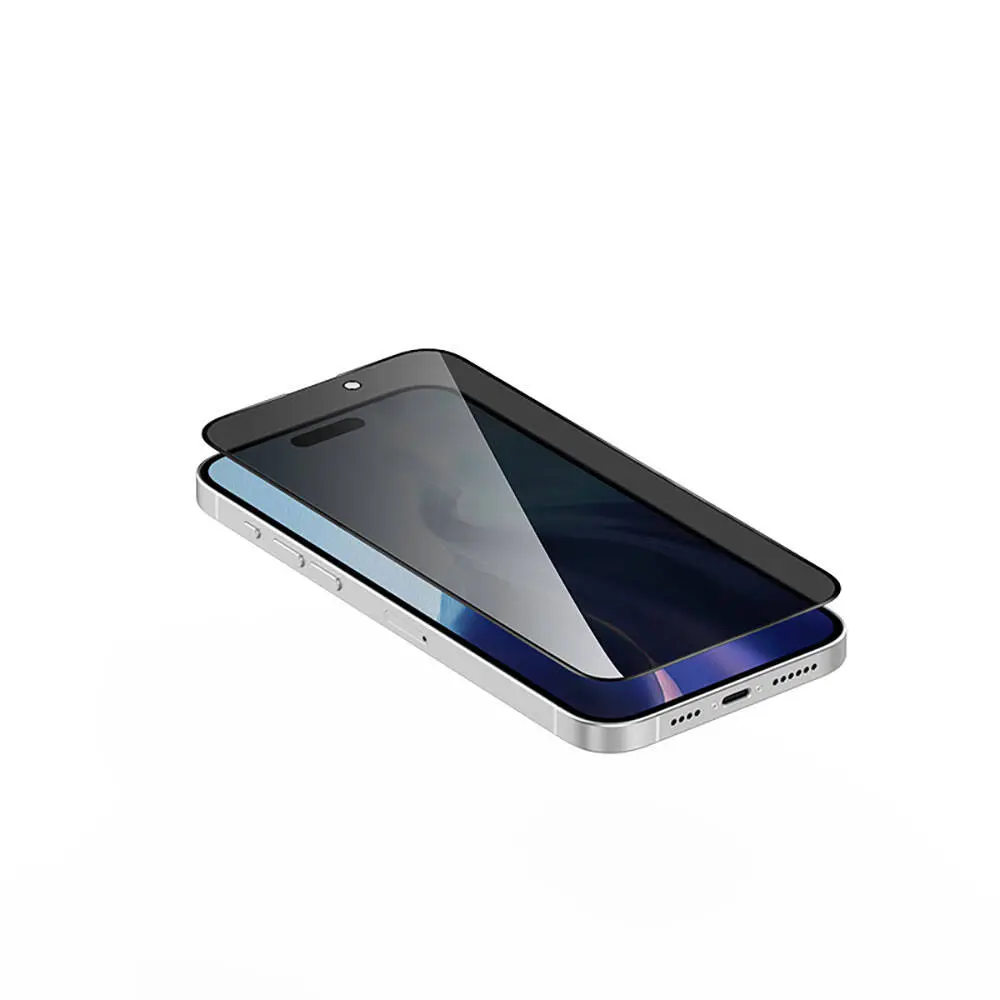 iPhone 15 Plus 3D Gizlilik Temperli Cam Ekran Koruyucu - Recci RSP-A07SP