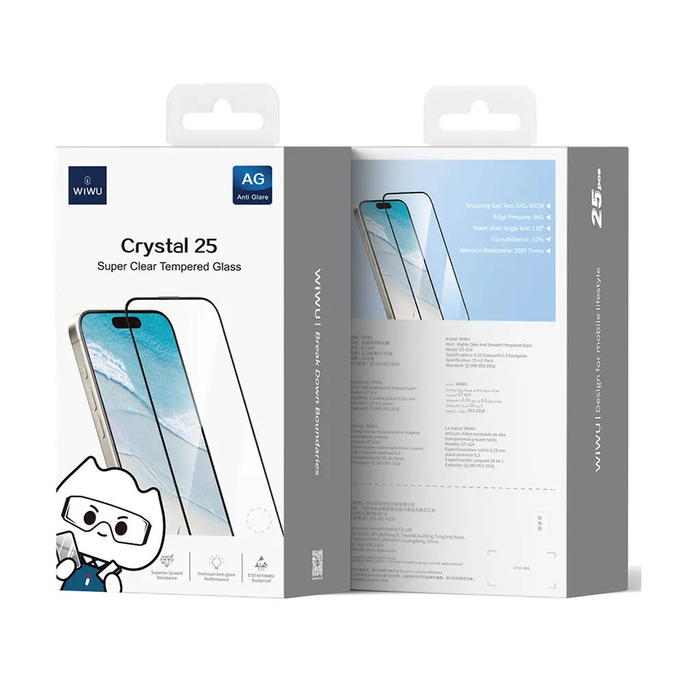 iPhone 15 Plus Temperli Cam Ekran Koruyucu 25'li Paket - Wiwu GT-014