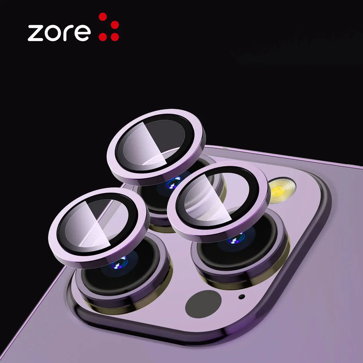 iPhone 15 Plus Safir Kamera Lens Koruyucu, Parmak İzi Bırakmayan - Zore CL-12