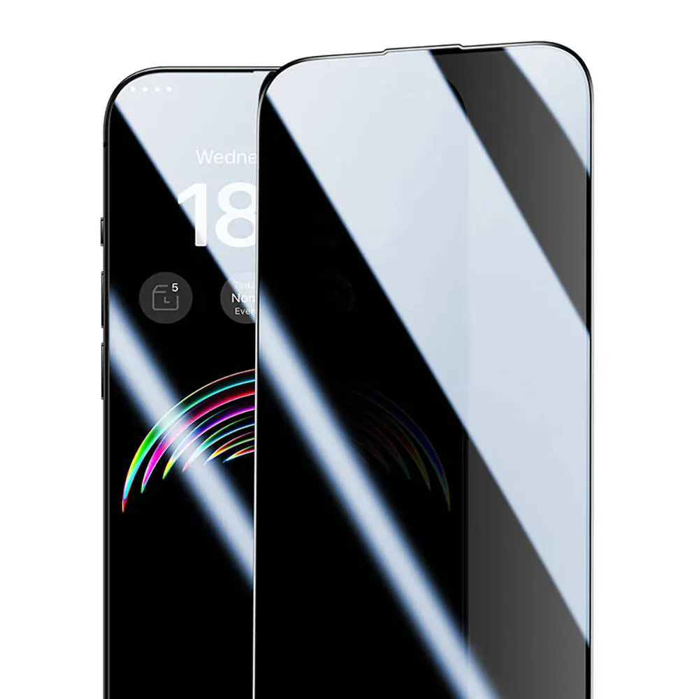 iPhone 15 Pro Gizlilik Ekran Koruyucu, Uygulama Aparatlı - Benks V Pro Ultra Shield Privacy