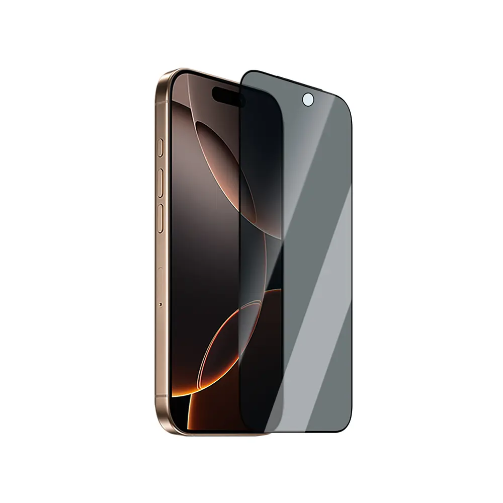 iPhone 15 Pro Gizlilik Filtreli Temperli Cam Ekran Koruyucu - CaseWorld Applicator