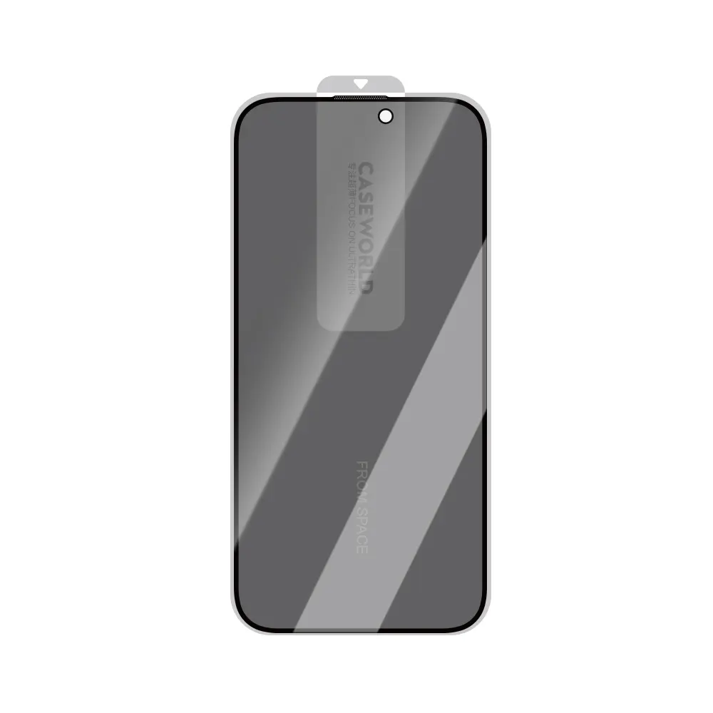 iPhone 15 Pro 3D Privacy Temperli Cam Ekran Koruyucu - CaseWorld Armor