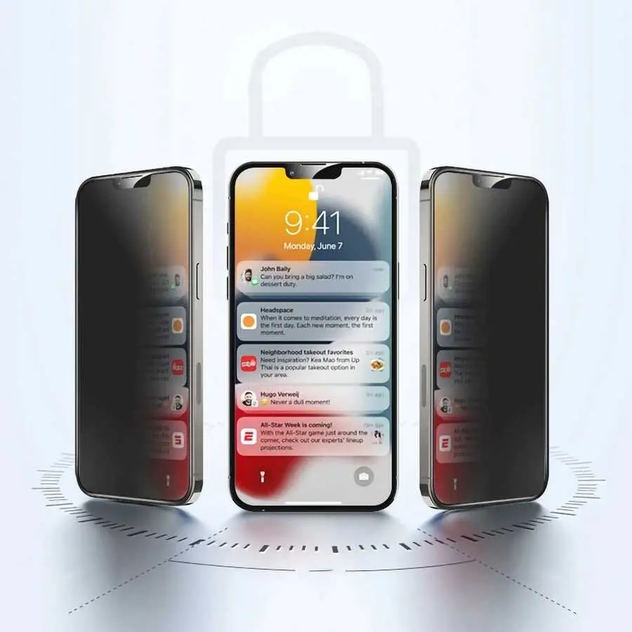 iPhone 15 Pro Hayalet Ekran Koruyucu - Davin Privacy Seramik