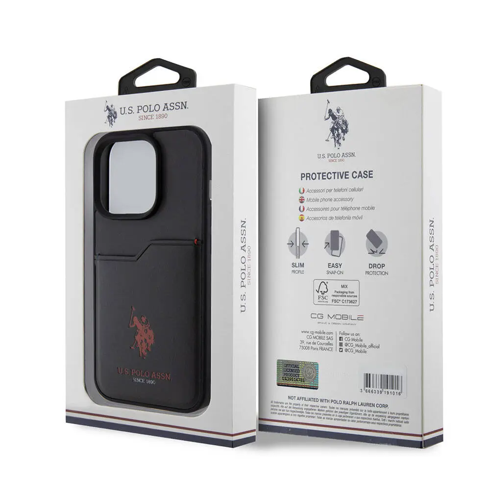iPhone 15 Pro Kartlıklı PU Kılıf - U.S. Polo Assn. Lisanslı