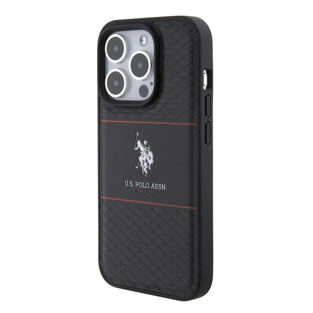 iPhone 15 Pro Deri Şeritli Lisanslı Kılıf - U.S. Polo Assn.