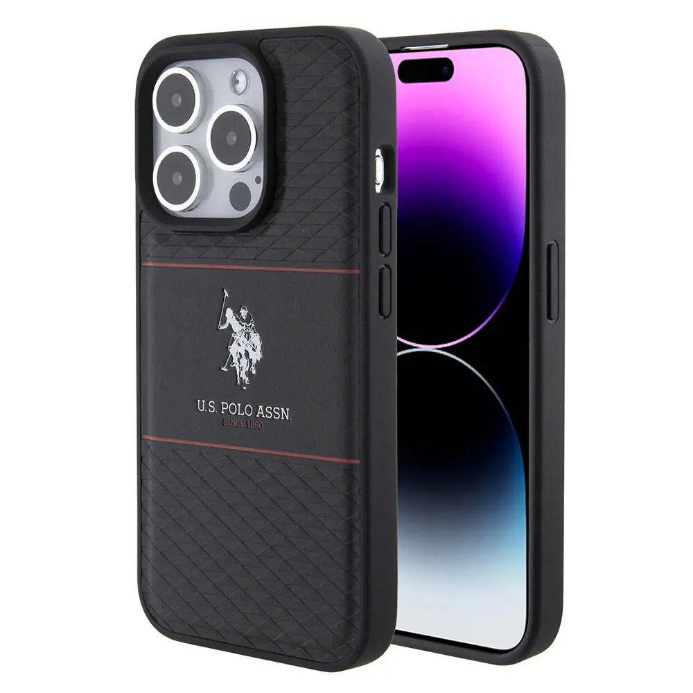 iPhone 15 Pro Deri Şeritli Lisanslı Kılıf - U.S. Polo Assn.