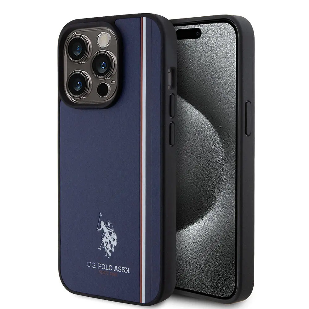 iPhone 15 Pro Üç Renk Şerit Tasarımlı Kılıf - U.S. Polo Assn.
