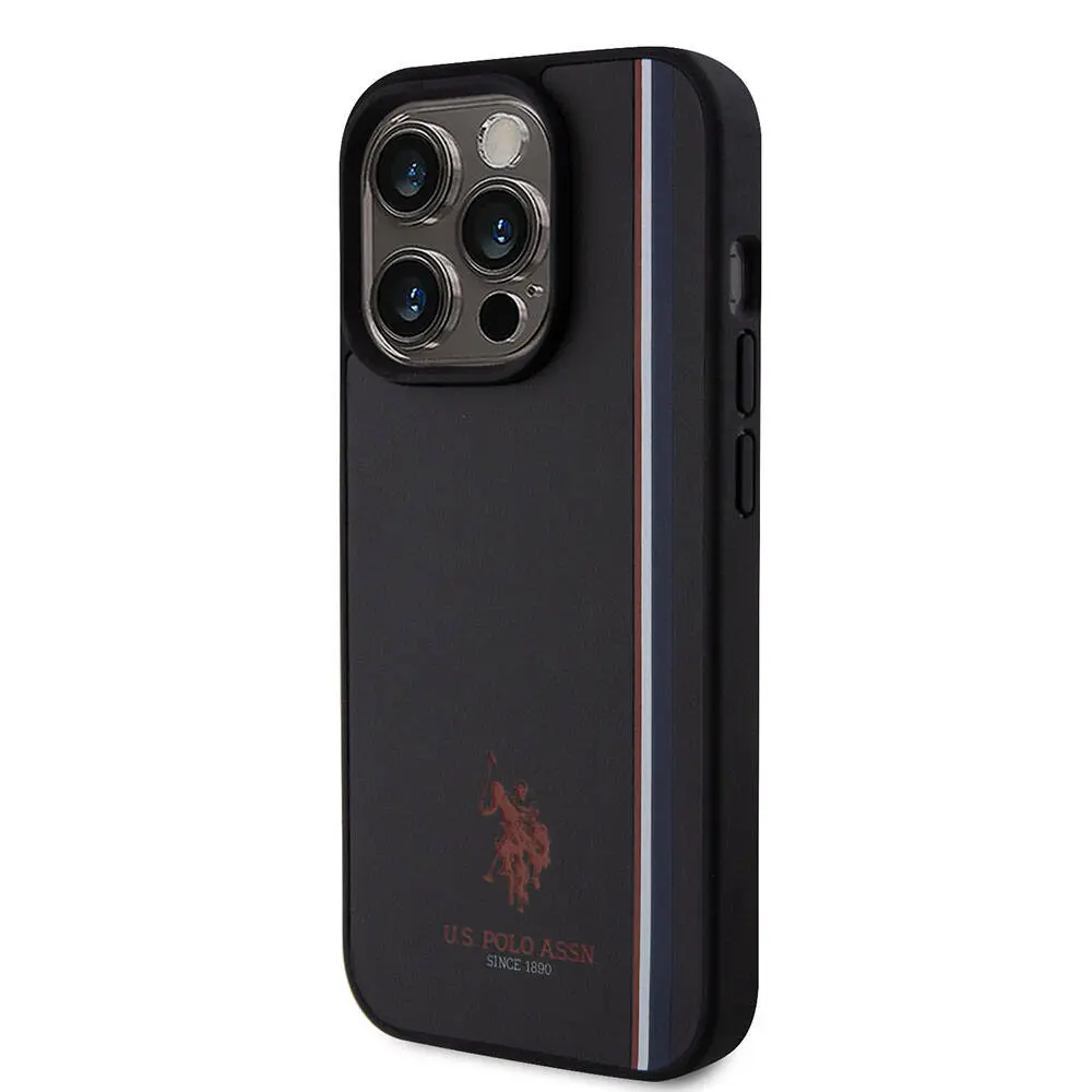iPhone 15 Pro Üç Renk Şerit Tasarımlı Kılıf - U.S. Polo Assn.