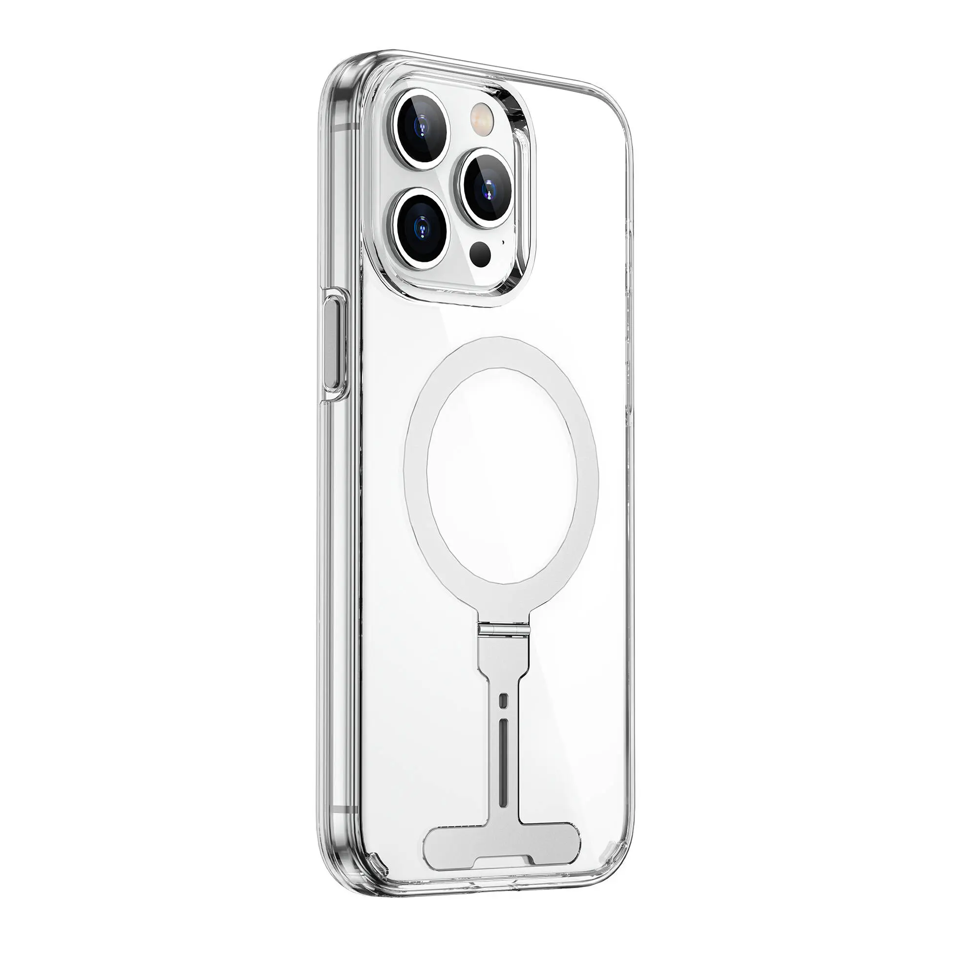 iPhone 15 Pro MagSafe Uyumlu Şeffaf Standlı Kılıf - Wiwu FYY-014