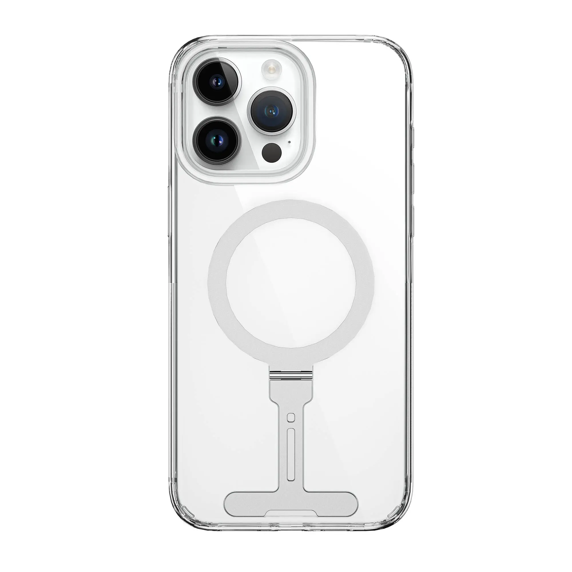 iPhone 15 Pro MagSafe Uyumlu Şeffaf Standlı Kılıf - Wiwu FYY-014