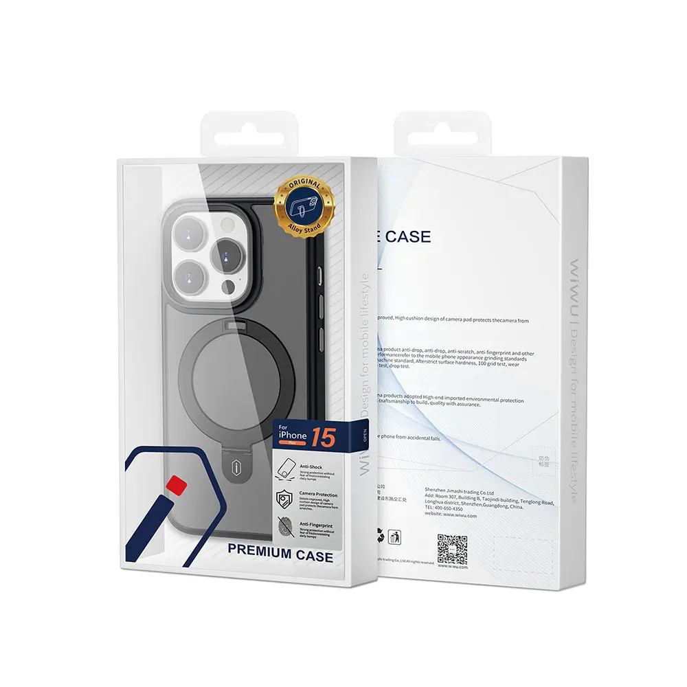 iPhone 15 Pro MagSafe Uyumlu Mat Standlı Kılıf - Wiwu ZMM-010