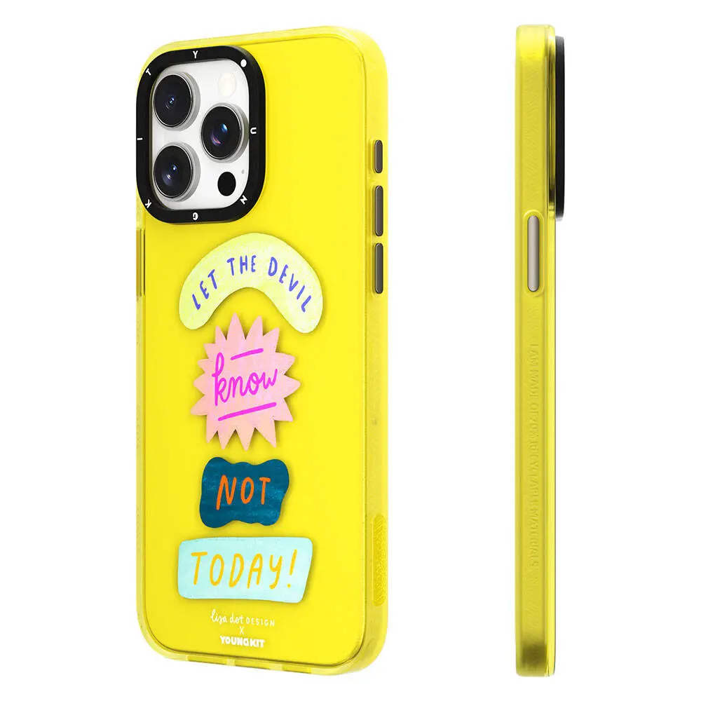 iPhone 15 Pro Yazı Desenli Kılıf - Youngkit Mindfulness Serisi