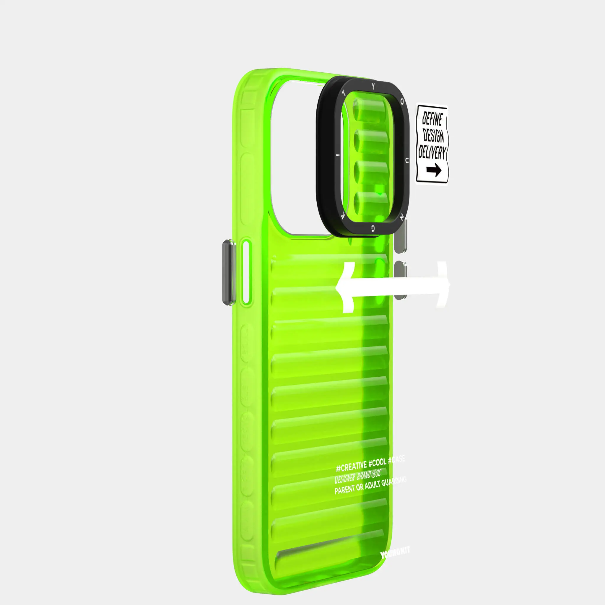 iPhone 15 Pro Kılıf YoungKit Luggage FireFly Serisi