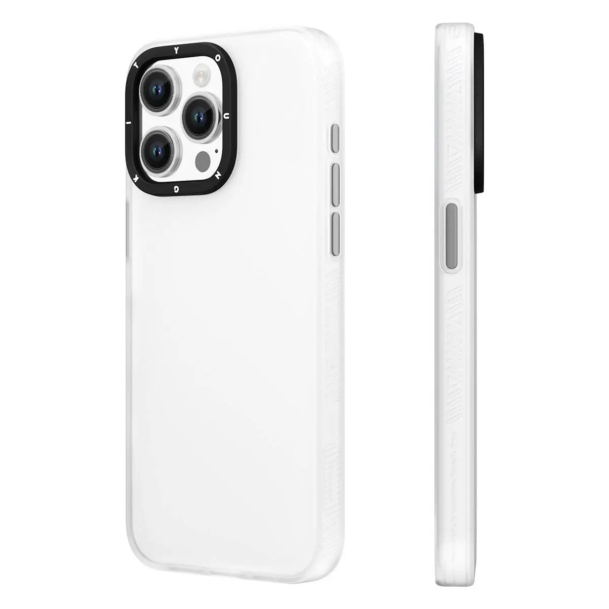 iPhone 15 Pro Şeffaf Buzlu Mat Kılıf - Youngkit Hidden Sand