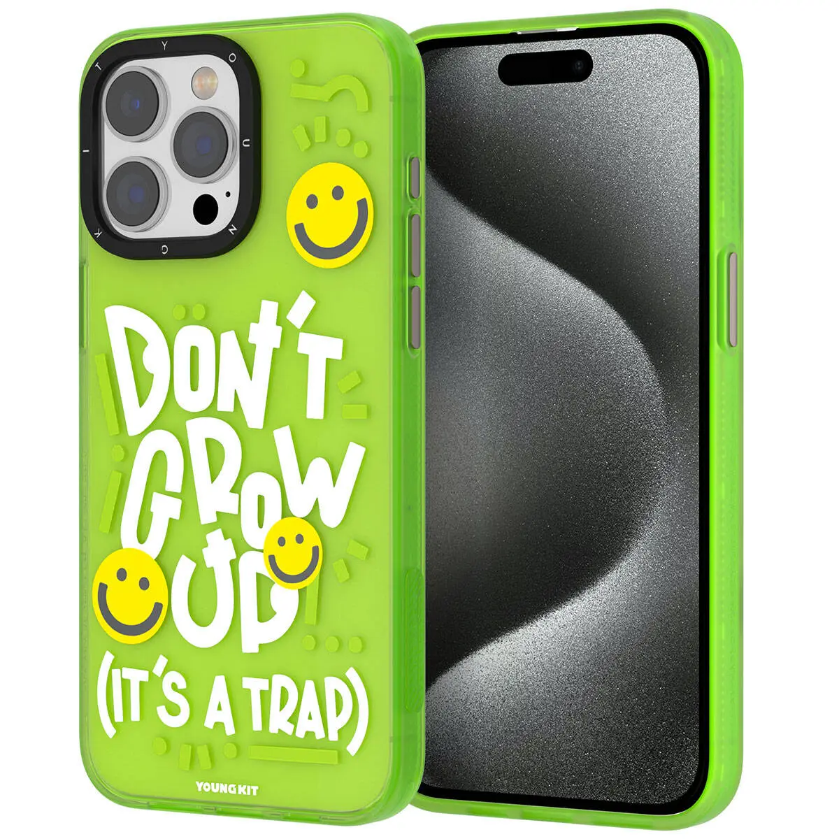 iPhone 15 Pro Desenli Kılıf, MagSafe Uyumlu - Youngkit Happy Hearth