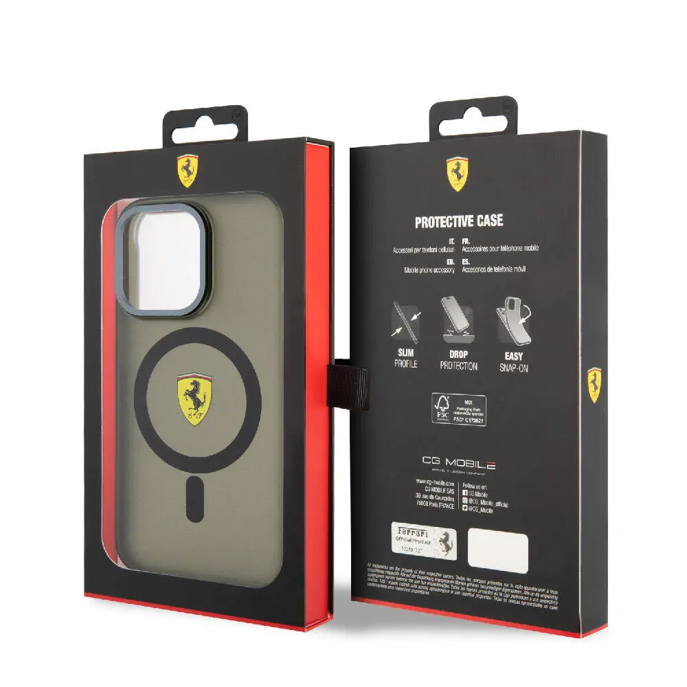 iPhone 15 Pro MagSafe Uyumlu Ferrari Lisanslı Kılıf - Kontrast Bumper