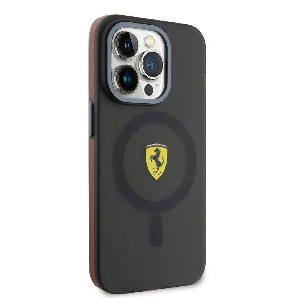 iPhone 15 Pro MagSafe Uyumlu Ferrari Lisanslı Kılıf - Kontrast Bumper