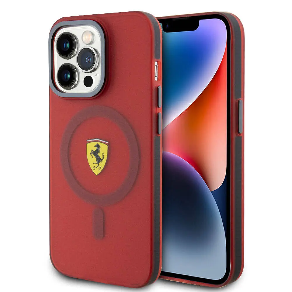 iPhone 15 Pro MagSafe Uyumlu Ferrari Lisanslı Kılıf - Kontrast Bumper