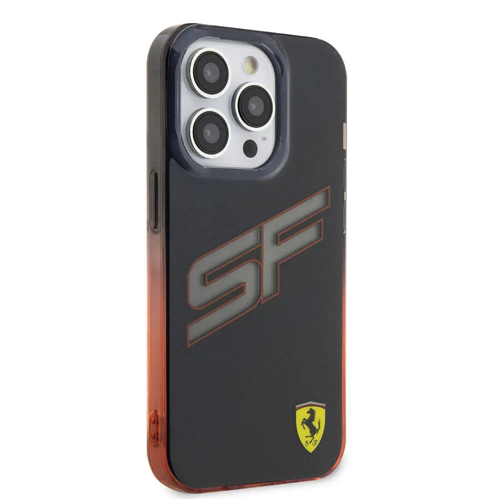 iPhone 15 Pro Şeffaf Kılıf, Renk Geçişli Kenarlı - Ferrari Lisanslı