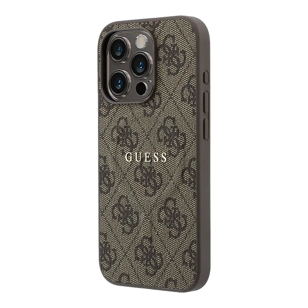 iPhone 15 Pro MagSafe Uyumlu Kabartmalı 4G Desenli Kılıf - Guess