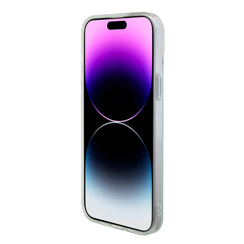 iPhone 15 Pro MagSafe Uyumlu Kılıf - Guess Iridescent Logolu