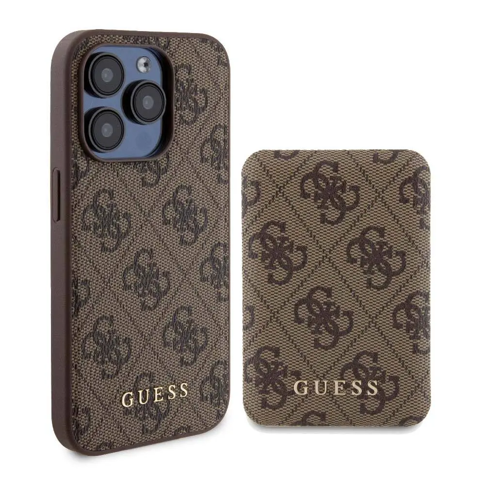 iPhone 15 Pro MagSafe Uyumlu 4G Desenli Kılıf - Guess Lisanslı