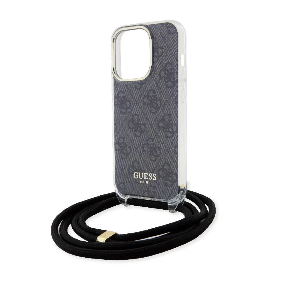 iPhone 15 Pro Çapraz Kordonlu 4G Desenli Kılıf - Guess Lisanslı