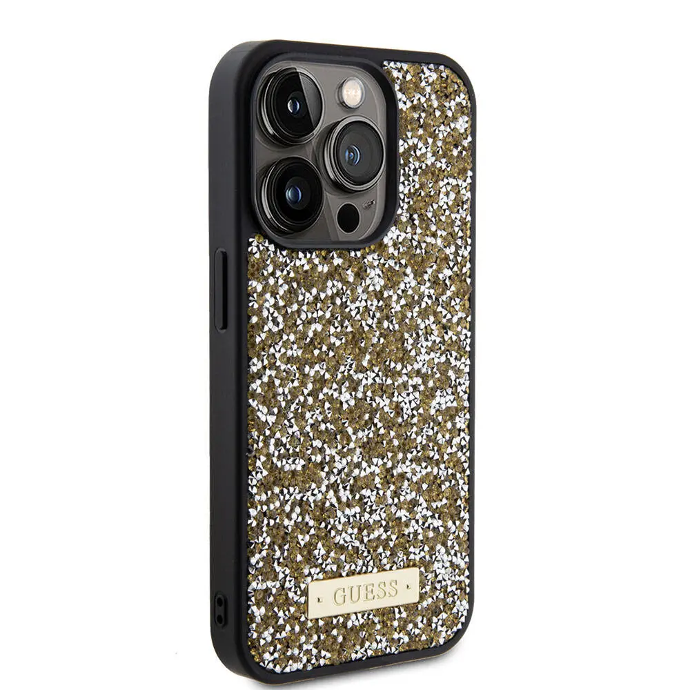iPhone 15 Pro Taşlı Arka Yüzey Kılıf - Guess Lisanslı