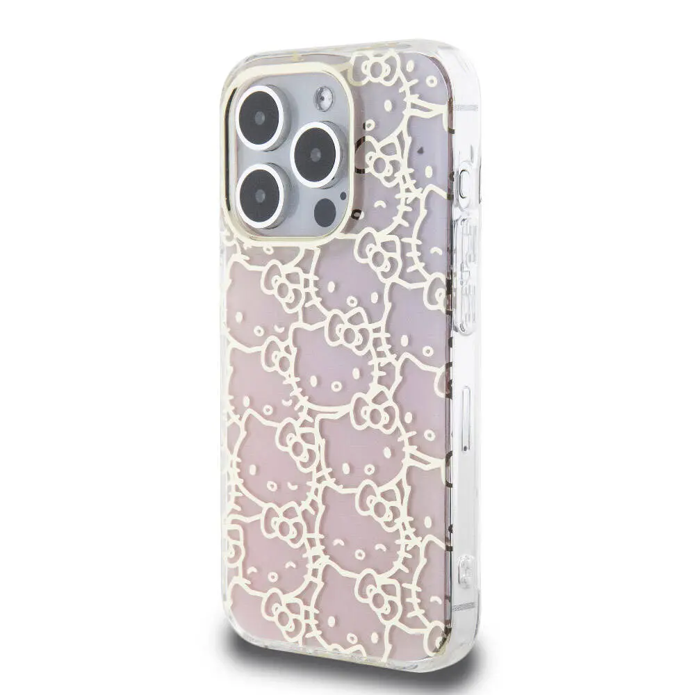 iPhone 15 Pro Renk Geçişli Elektroplating Kaplama Kılıf - Hello Kitty