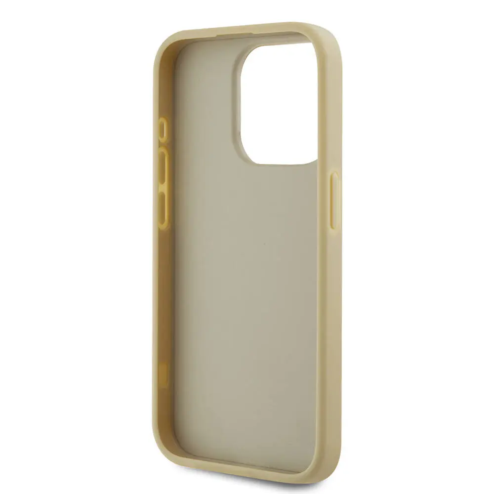 iPhone 15 Pro Tüylü Saffiano Kılıf - Karl Lagerfeld 3D KL Yazılı